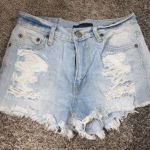 Aeropostale Distressed High Rise Shorts